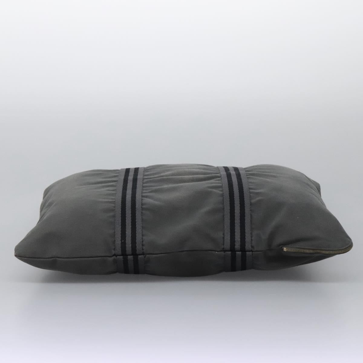 Hermes Fourre Tout Besace Messenger Bag Toile, GRAY, CANVAS, Crossbody bag