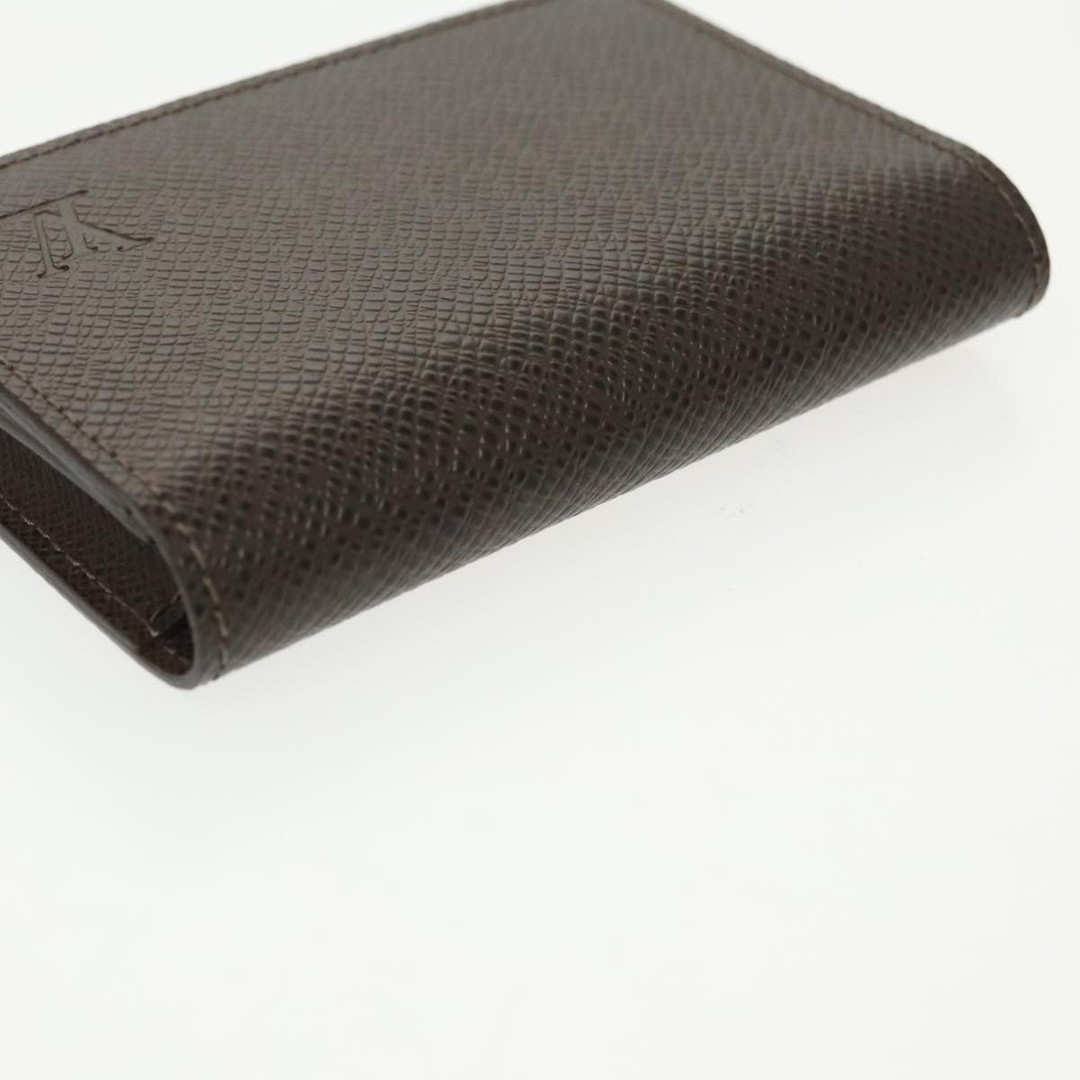 Louis Vuitton Envelope Business Card Holder Taiga Leather, BROWN, LEATHER, Card Holders