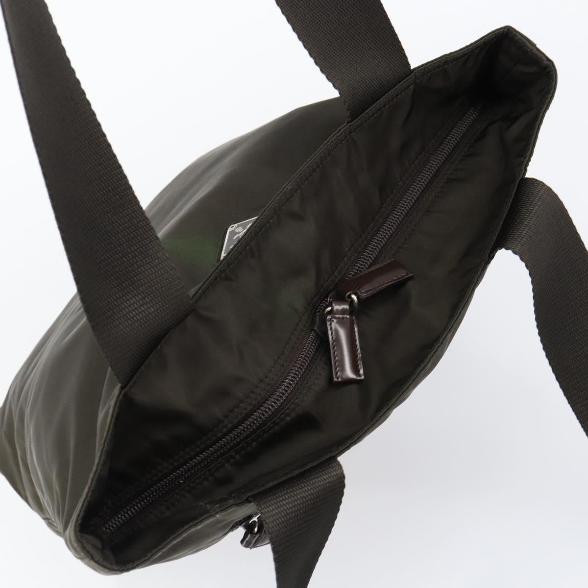 Prada Vintage Zip Tote Tessuto, KHAKI, NYLON, Tote bag