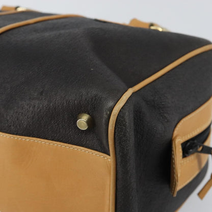 Gucci Vintage Boston Bag Leather, BLACK, LEATHER, Travel bag