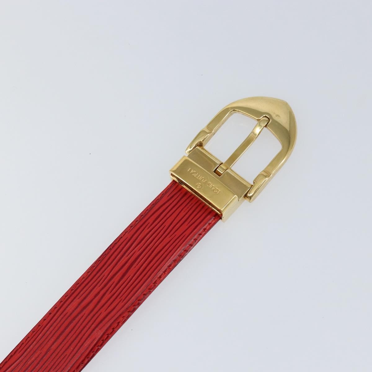 Louis Vuitton Classique Belt Epi Leather, RED, LEATHER, Belts
