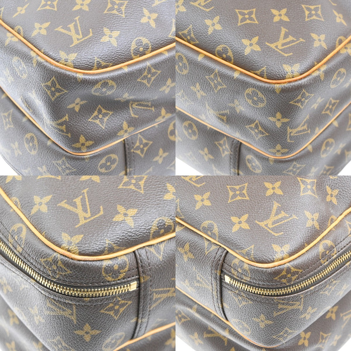 Louis Vuitton Alize Bag Monogram Canvas, BROWN, CANVAS, Travel bag