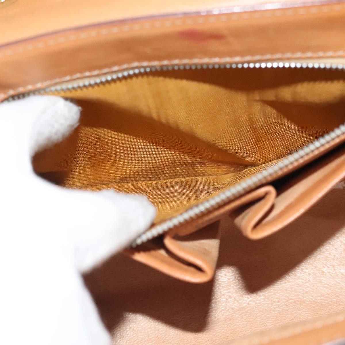 Celine Macadam Handbag Macadam with leather, BROWN, CANVAS, Handbag