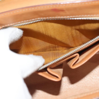 Celine Macadam Handbag Macadam with leather, BROWN, CANVAS, Handbag