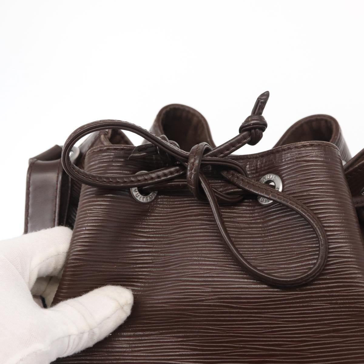Louis Vuitton Petit Noe Handbag Epi Leather, BROWN, LEATHER, Shoulder bag