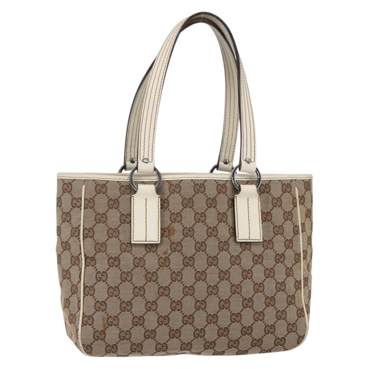 Gucci Open Tote GG Canvas, BEIGE, CANVAS, Tote bag
