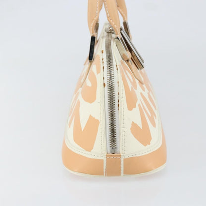 Louis Vuitton Alma Handbag Limited Edition Graffiti Leather, WHITE, CANVAS, Handbag