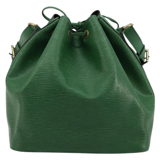 Louis Vuitton Petit Noe Handbag Epi Leather, Green, Leather, Shoulder Bag