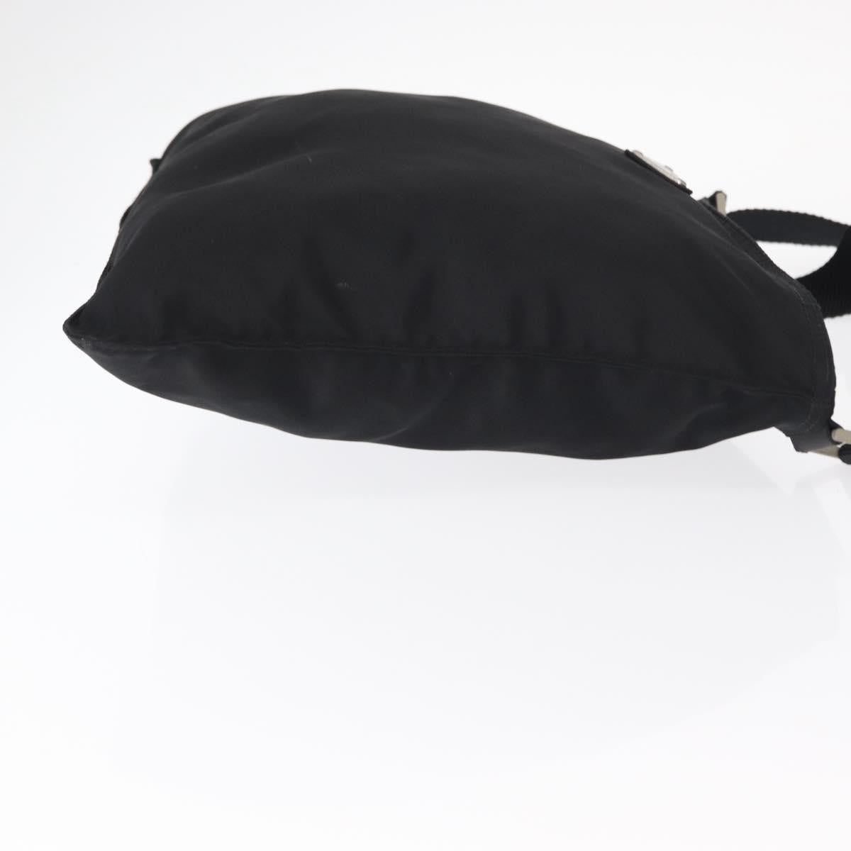 Prada Zip Messenger Bag Tessuto, BLACK, NYLON, Shoulder bag