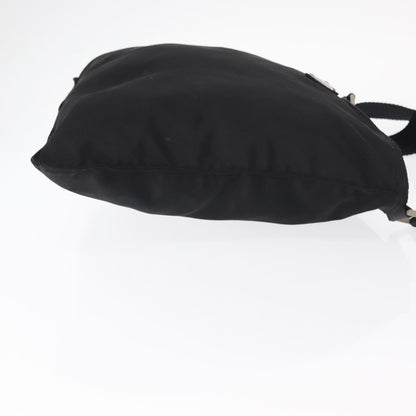 Prada Zip Messenger Bag Tessuto, BLACK, NYLON, Shoulder bag