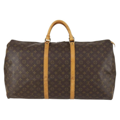 Louis Vuitton Keepall Bag Monogram Canvas, BROWN, CANVAS, Travel bag