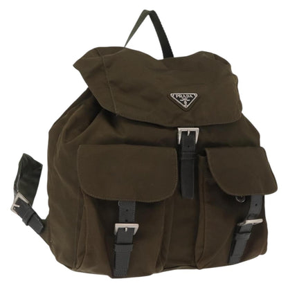 Prada Sac à dos Re-nylon nylon, KHAKI, NYLON, Backpack