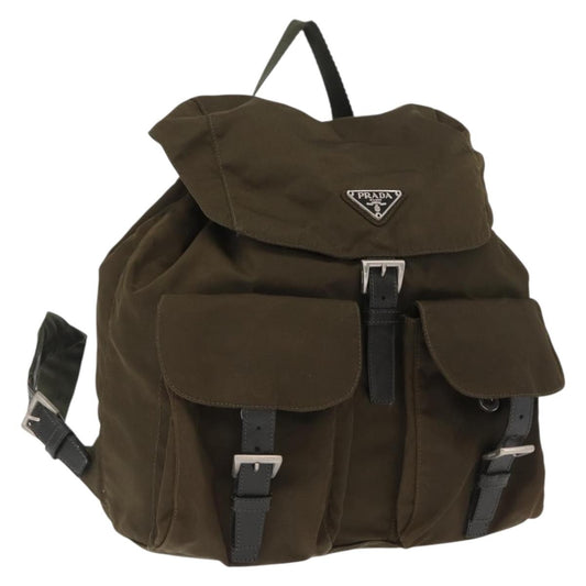 Prada Sac à dos Re-nylon nylon, KHAKI, NYLON, Backpack
