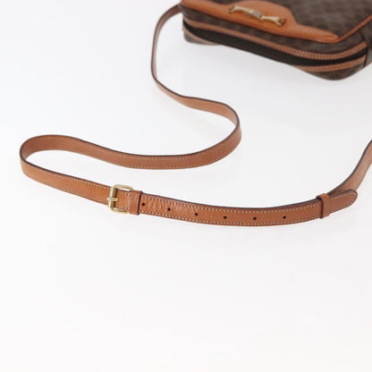 Celine Macadam Shoulder Bag PVC Leather, BROWN, CANVAS, Shoulder bag