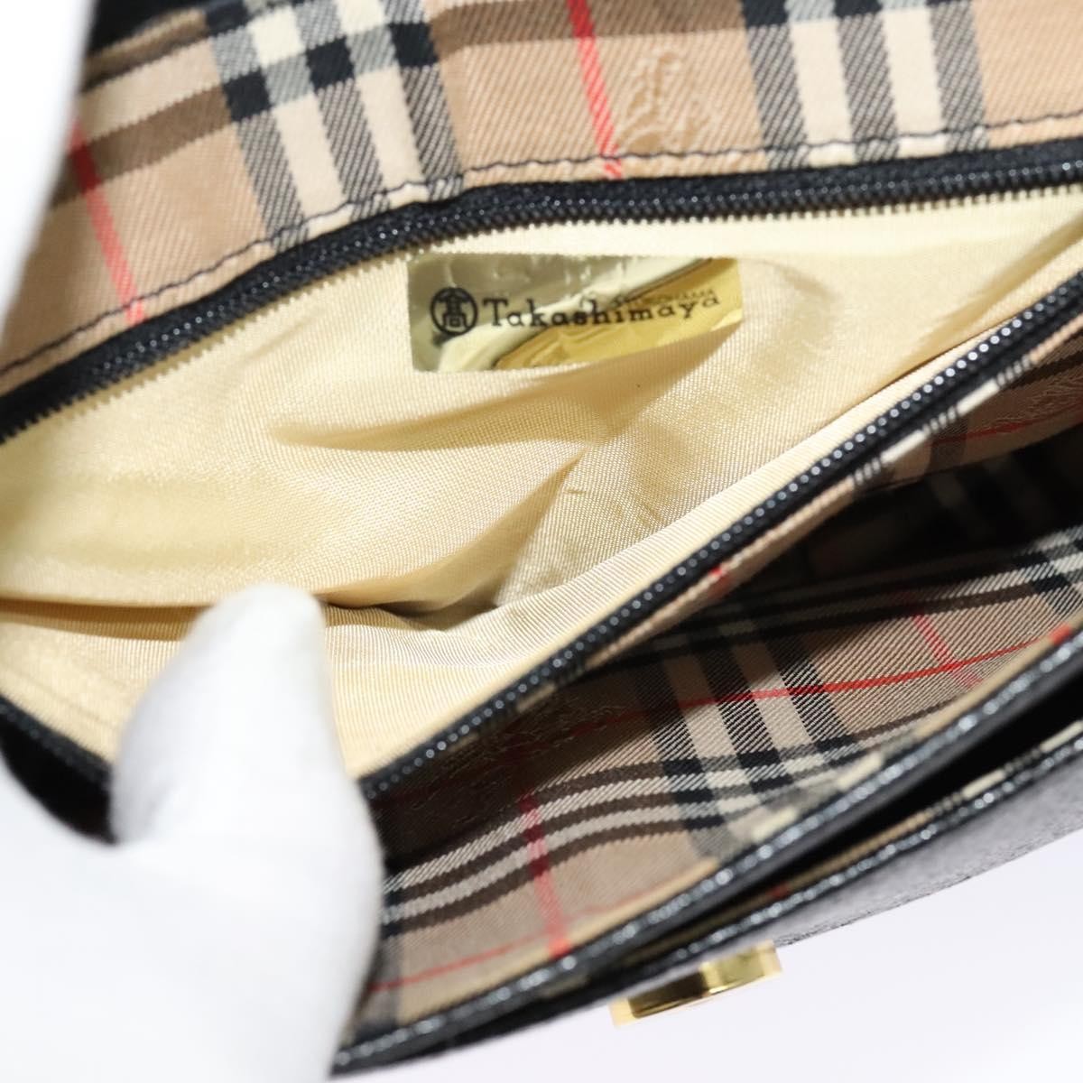 Burberry Flap Shoulder Bag Leather, BLACK, LEATHER, Shoulder bag