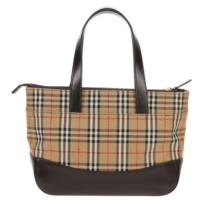 Burberry Nova Check Handbag Nova Check Canvas and leather, BEIGE, CANVAS, Handbag