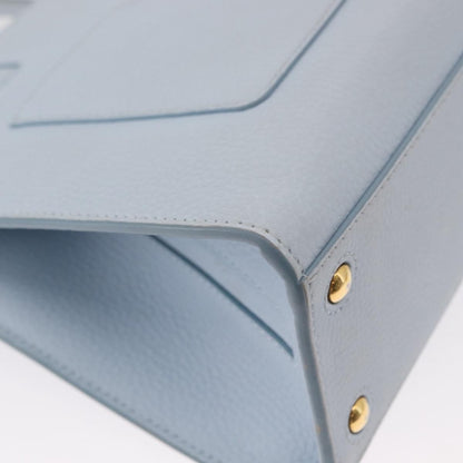 Burberry Frances Tote Leather, BLUE, LEATHER, Handbag