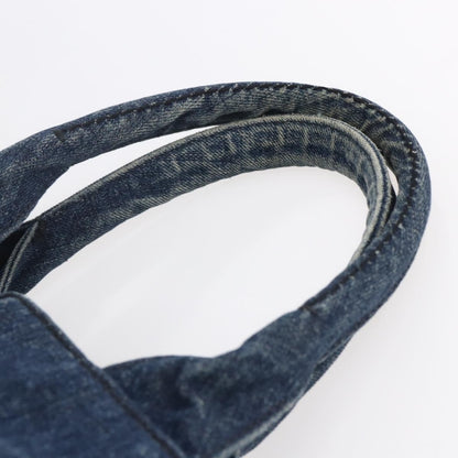 Prada Canapa Open Tote Denim, BLUE, DENIM_JEANS, Tote bag