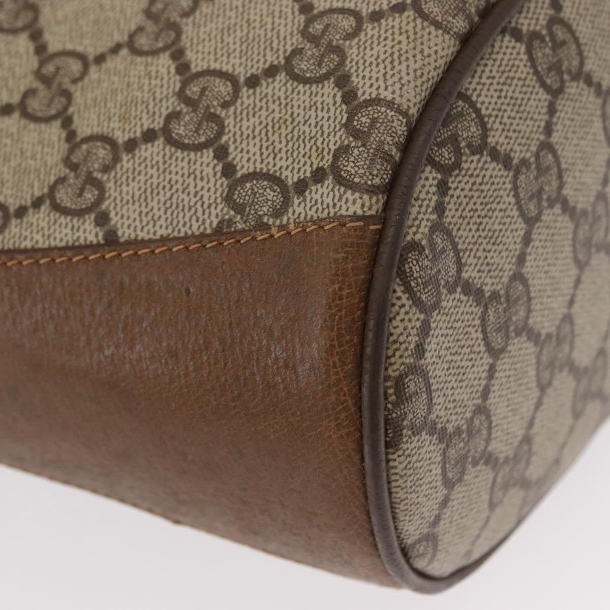 Gucci Vintage Open Shoulder Bag (Outlet) GG Canvas with Leather, BEIGE, PVC, Shoulder bag