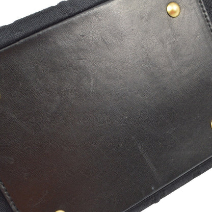 Chanel Chocolate Bar Chain Tote Quilted Jersey, BLACK, COTTON, Handbag