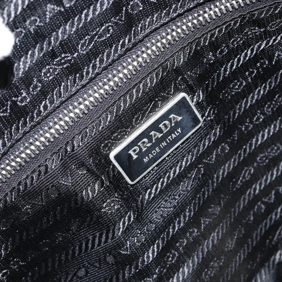 Prada Front Zip Messenger Bag Tessuto, BLACK, NYLON, Shoulder bag