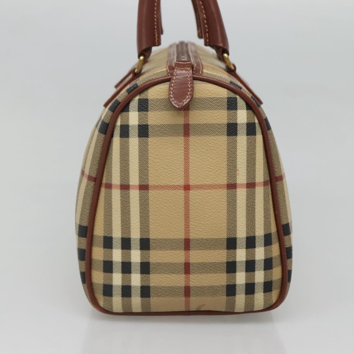 Burberry Chester Satchel Haymarket Coated Canvas, BEIGE, CANVAS, Handbag