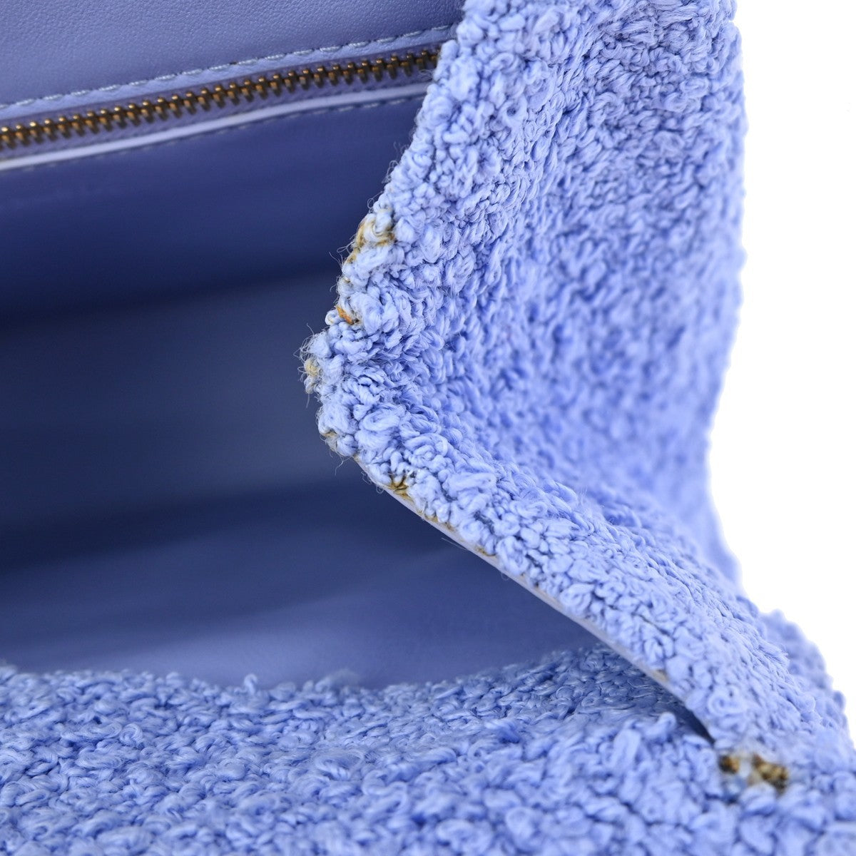 Bottega Veneta Clip Flap Bag Boucle with Crystals, BLUE, CANVAS, Shoulder bag