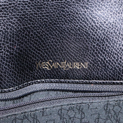 Saint Laurent Vintage Shoulder Bag Leather, BLACK, LEATHER, Shoulder bag