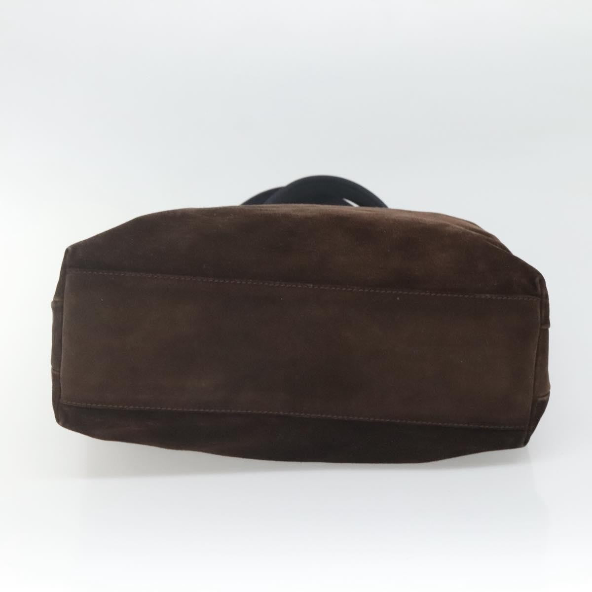 Salvatore Ferragamo Convertible Front Zip Pocket Tote Suede, BROWN, SUEDE, Tote bag