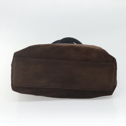 Salvatore Ferragamo Convertible Front Zip Pocket Tote Suede, BROWN, SUEDE, Tote bag