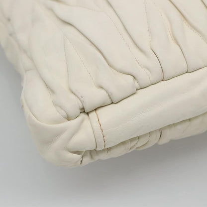 Miu Miu Vintage Tote bag Leather, WHITE, LEATHER, Tote bag