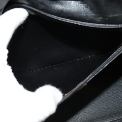 Christian Dior Vintage CD Handbag Leather, BLACK, LEATHER, Handbag