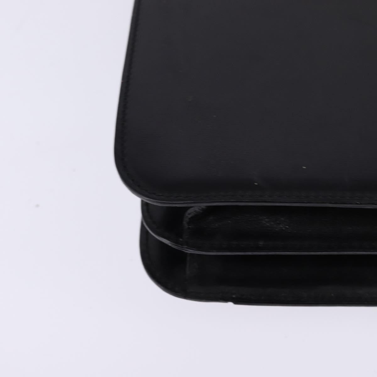 Celine Flap Shoulder Bag Leather, BLACK, LEATHER, Shoulder bag