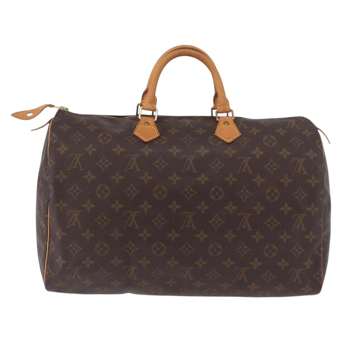 Louis Vuitton Speedy Handbag Monogram Canvas, Brown, Canvas, Handbag