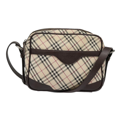Burberry Camera Crossbody Bag Vintage Check Canvas, BEIGE, CANVAS, Shoulder bag
