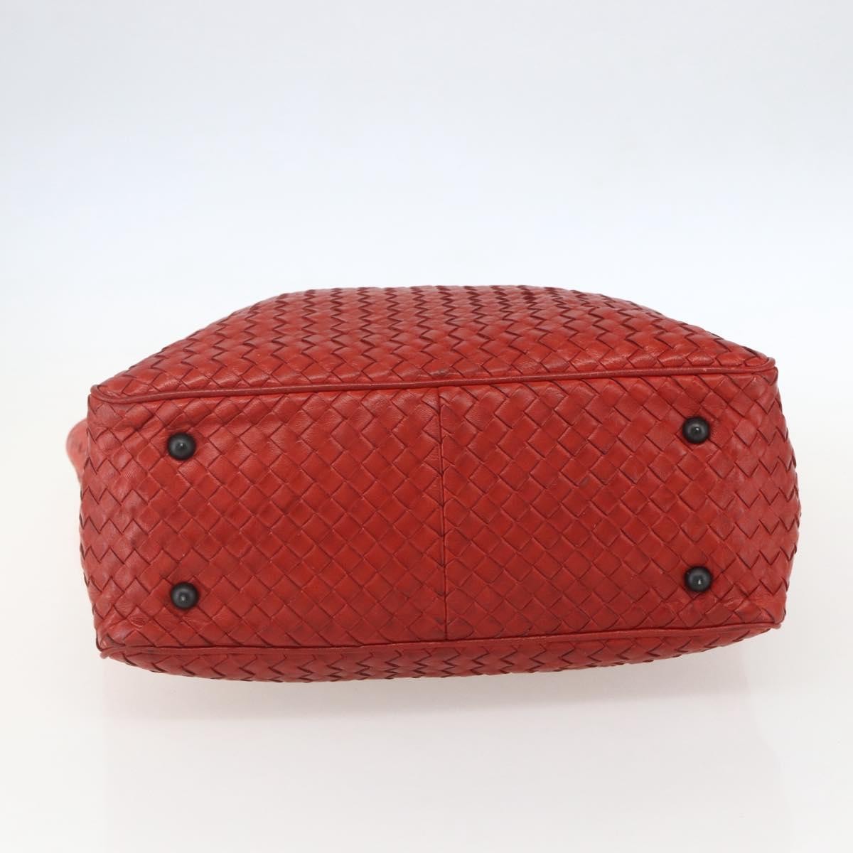 Bottega Veneta Intrecciato Tote Leather, ORANGE, LEATHER, Tote bag