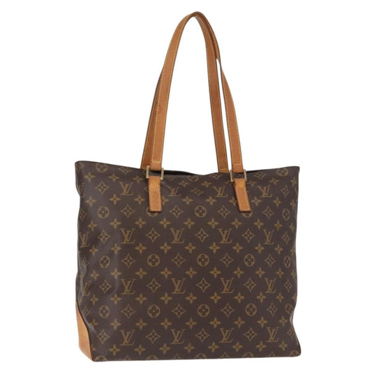 Louis Vuitton Cabas Mezzo Monogram Canvas, BROWN, CANVAS, Tote bag