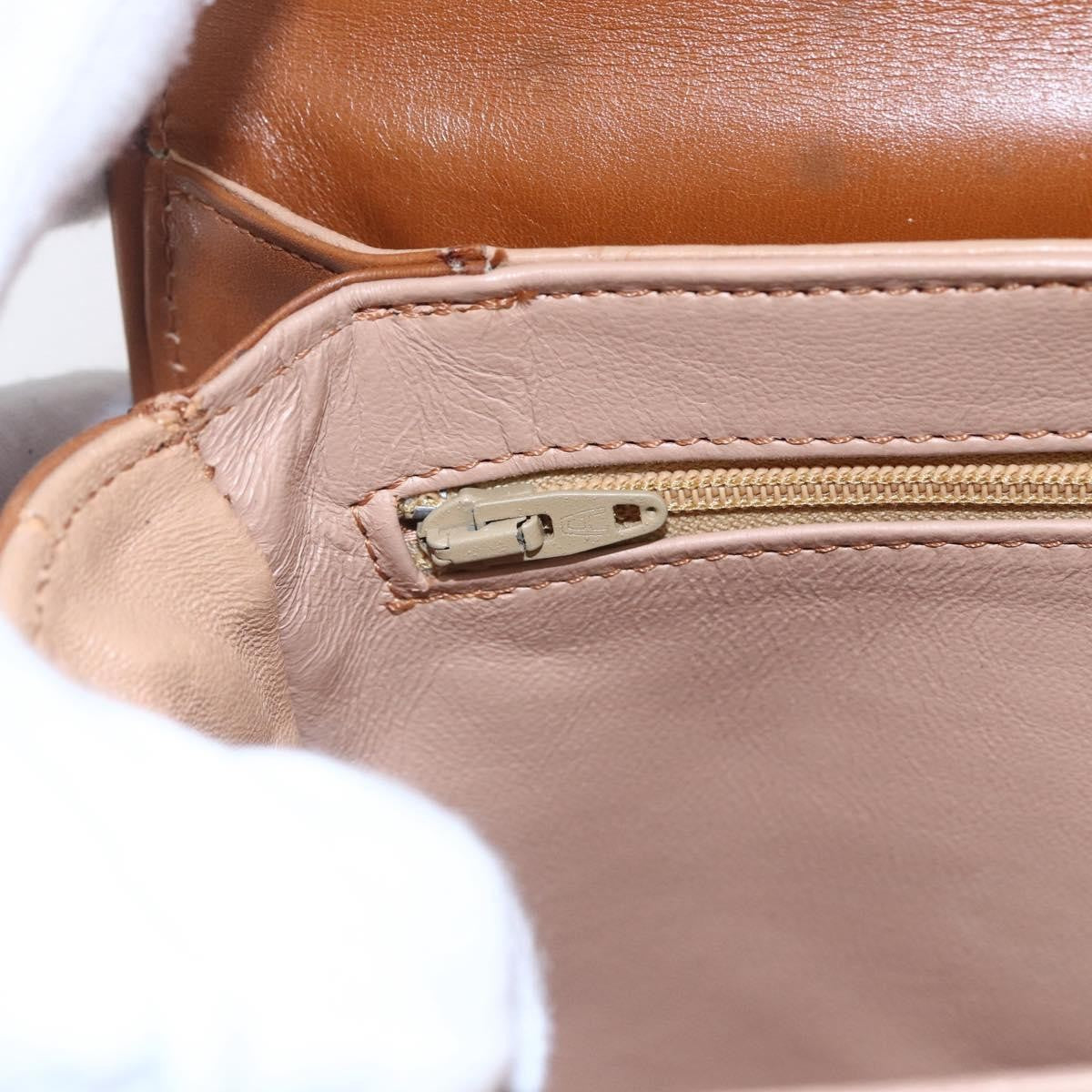 Gucci Vintage Handbag Leather, BROWN, LEATHER, Handbag