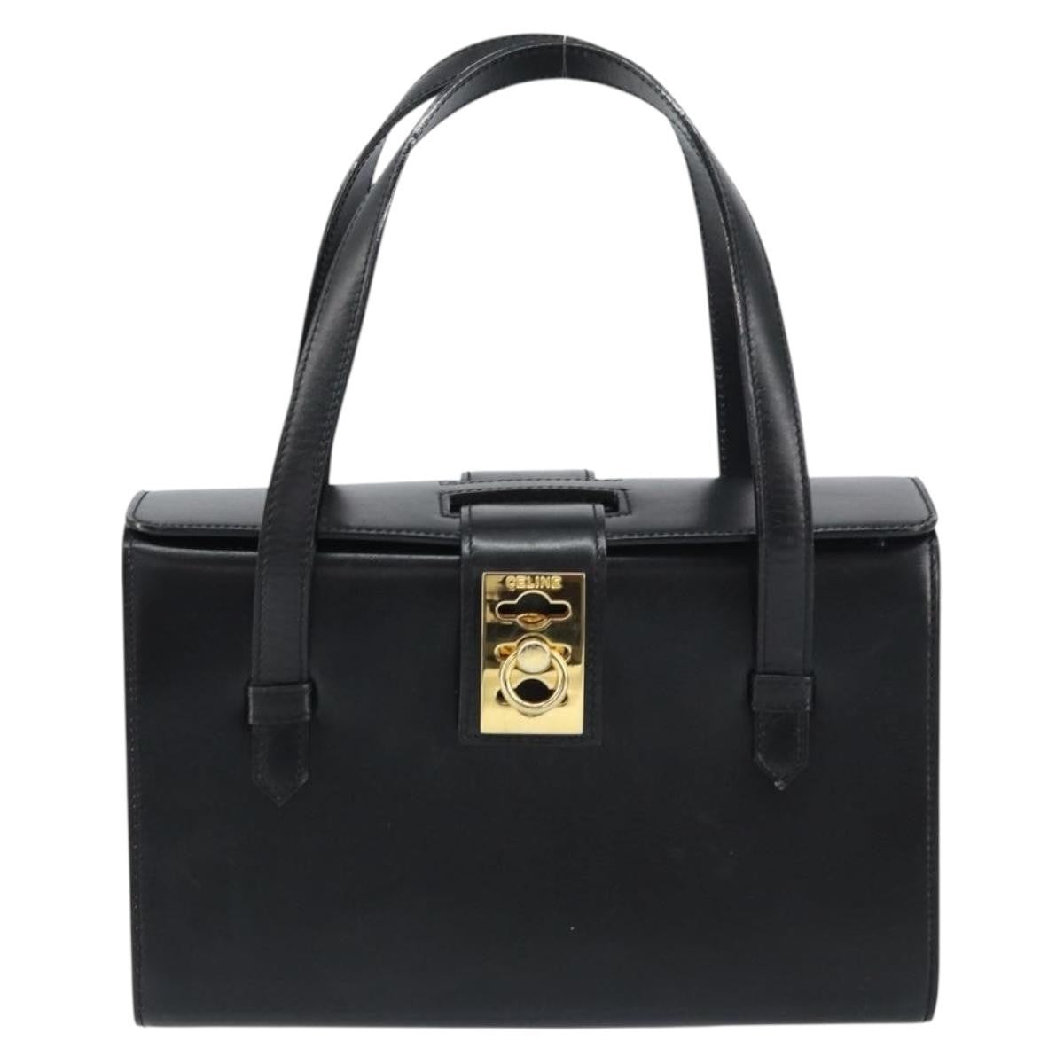 Celine Handbag Leather, BLACK, LEATHER, Handbag
