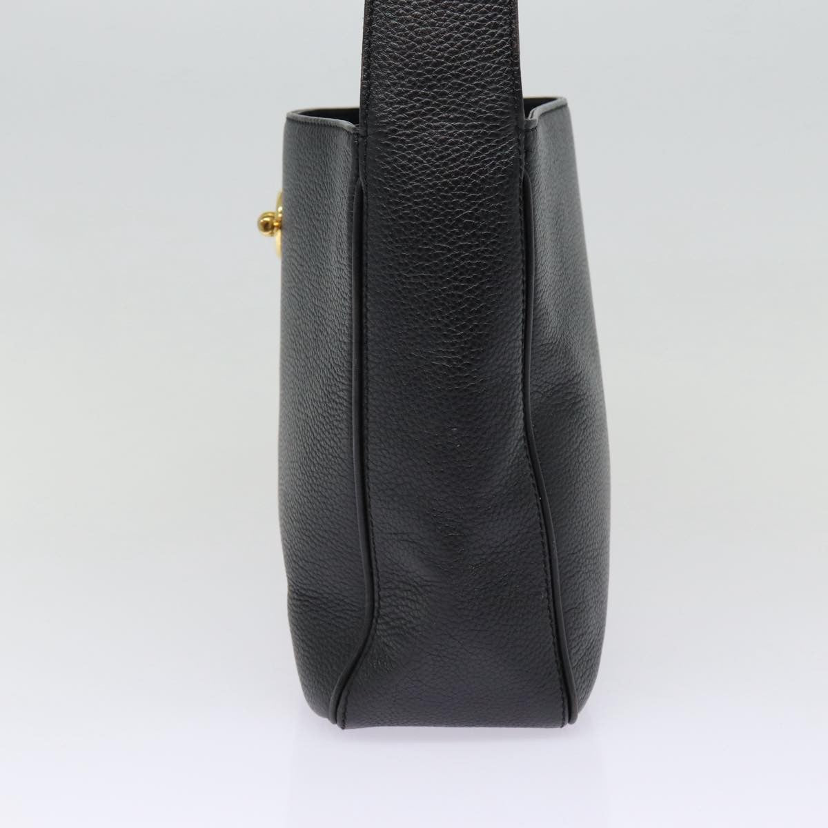 Celine Shoulder Bag Leather, BLACK, LEATHER, Shoulder bag