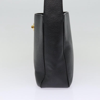 Celine Shoulder Bag Leather, BLACK, LEATHER, Shoulder bag