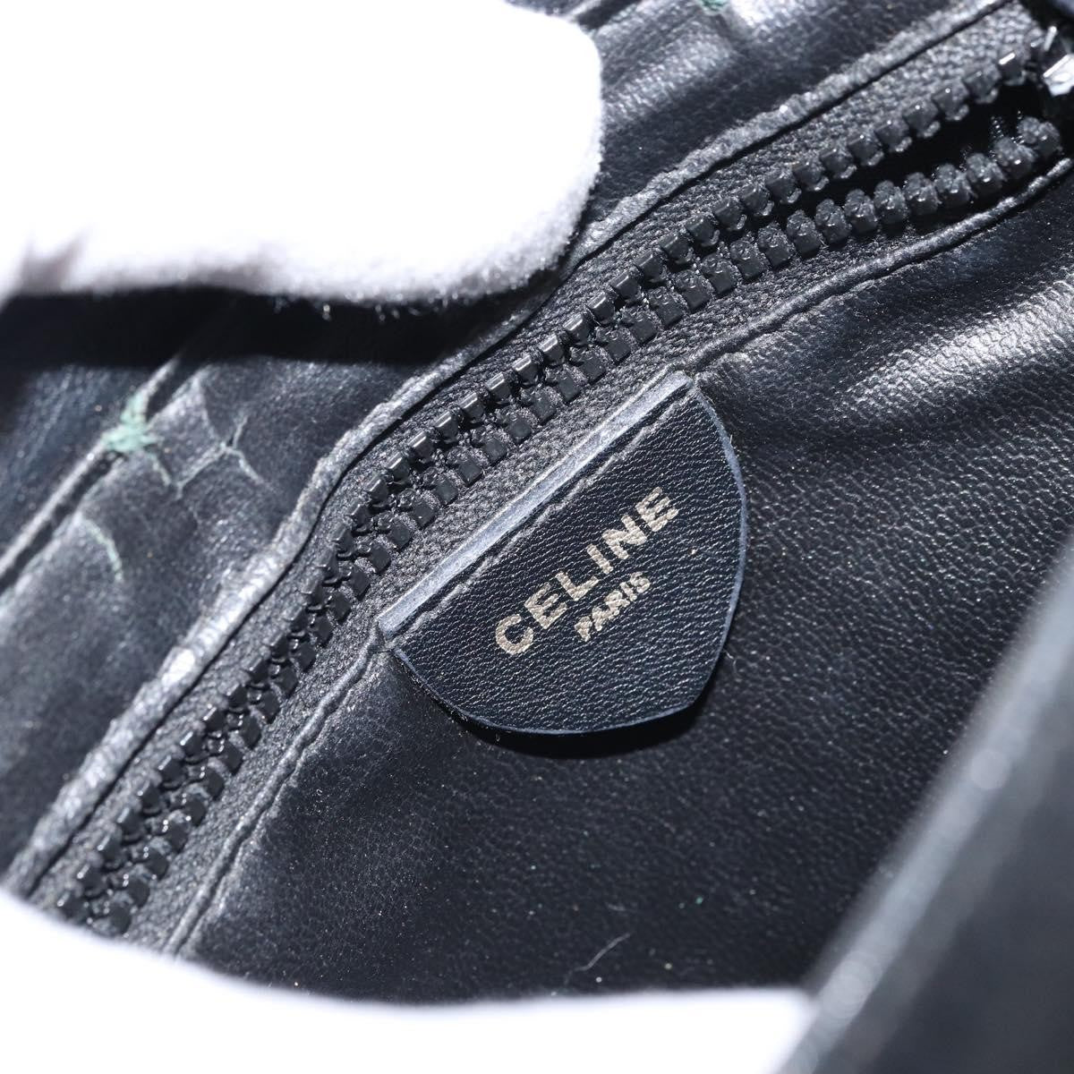 Celine Vintage Shoulder Bag Leather, BLACK, LEATHER, Shoulder bag