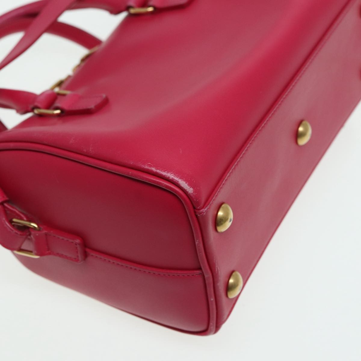 Saint Laurent Classic Baby Duffle Bag Leather, RED, LEATHER, Travel bag