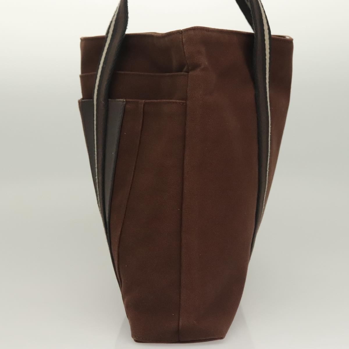 Hermes Troca Horizontal Tote Canvas, BROWN, CANVAS, Tote bag