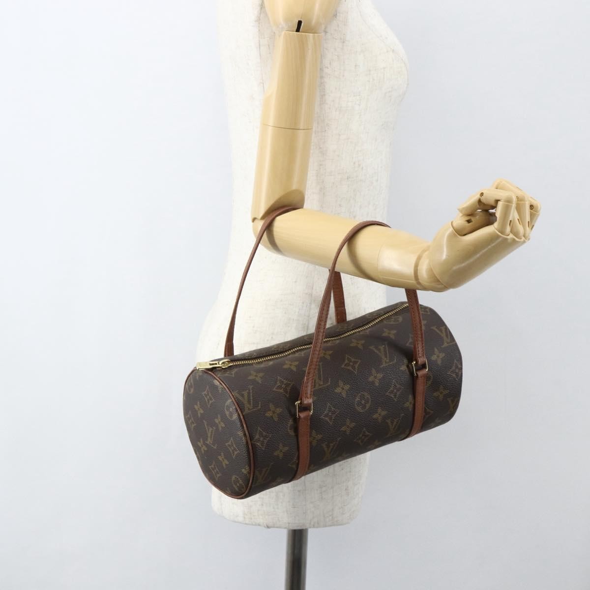 Louis Vuitton Papillon Handbag Monogram Canvas, BROWN, CANVAS, Handbag
