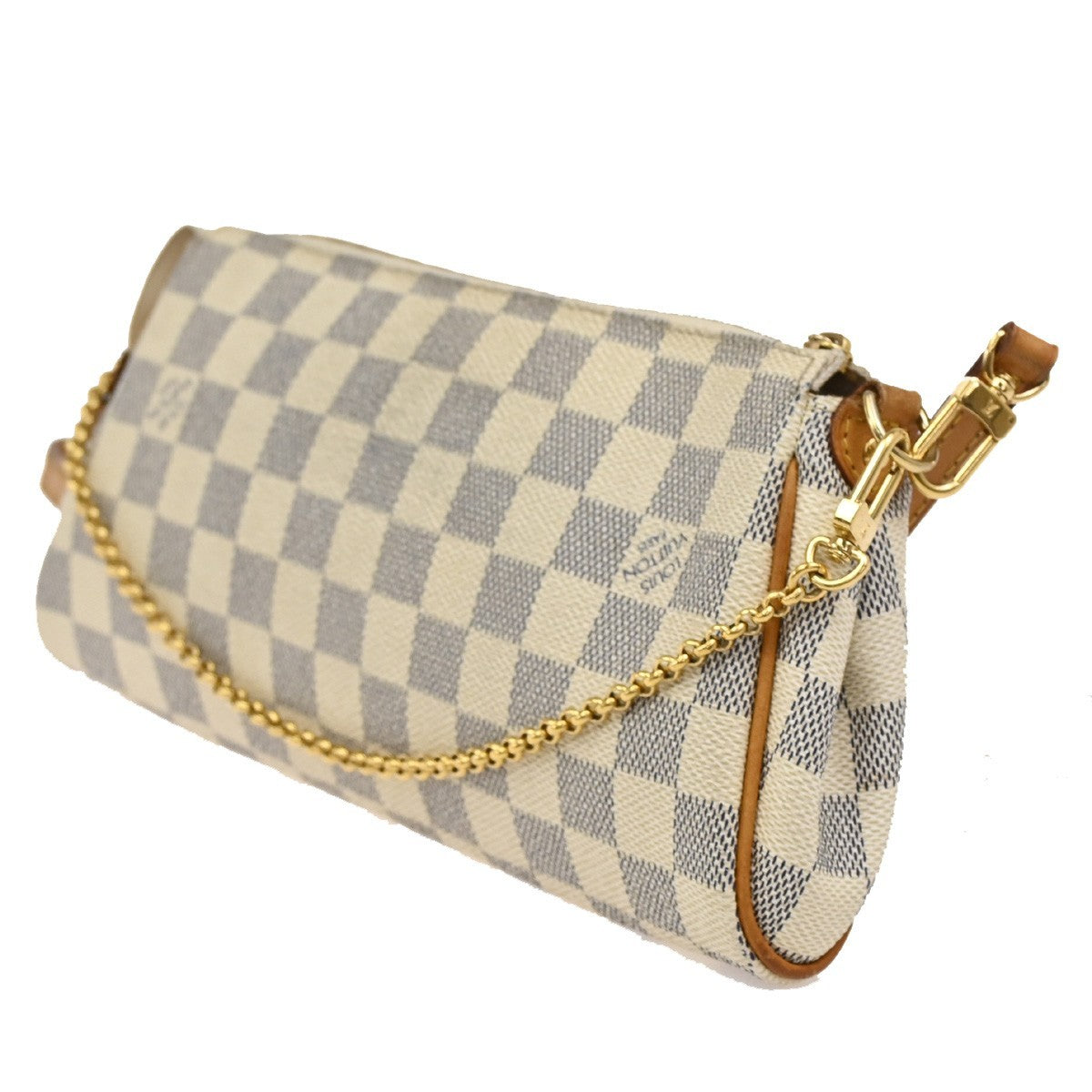 Louis Vuitton Eva Handbag Damier, WHITE, CANVAS, Shoulder bag