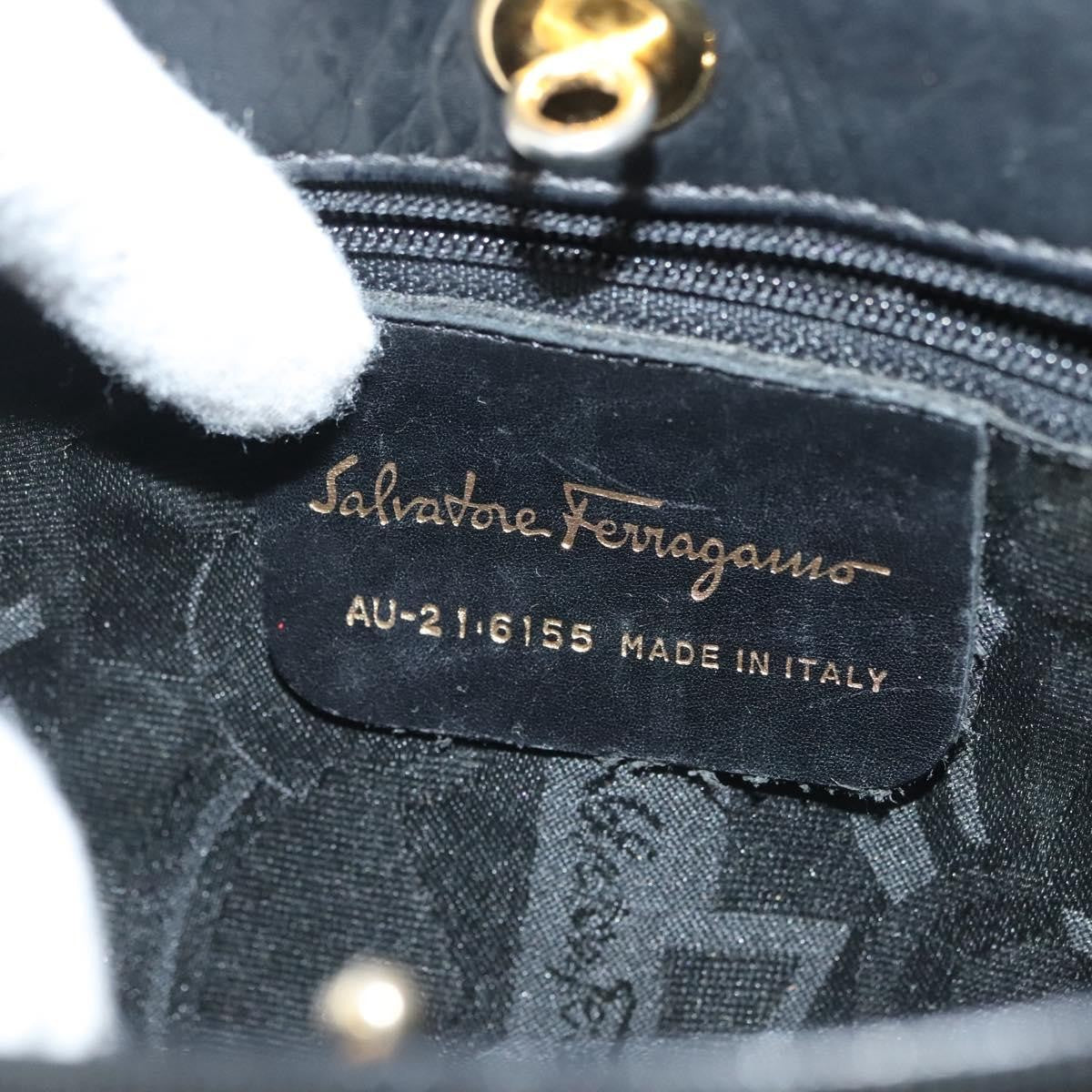 Salvatore Ferragamo Vala Handbag Canvas, BLACK, CANVAS, Handbag