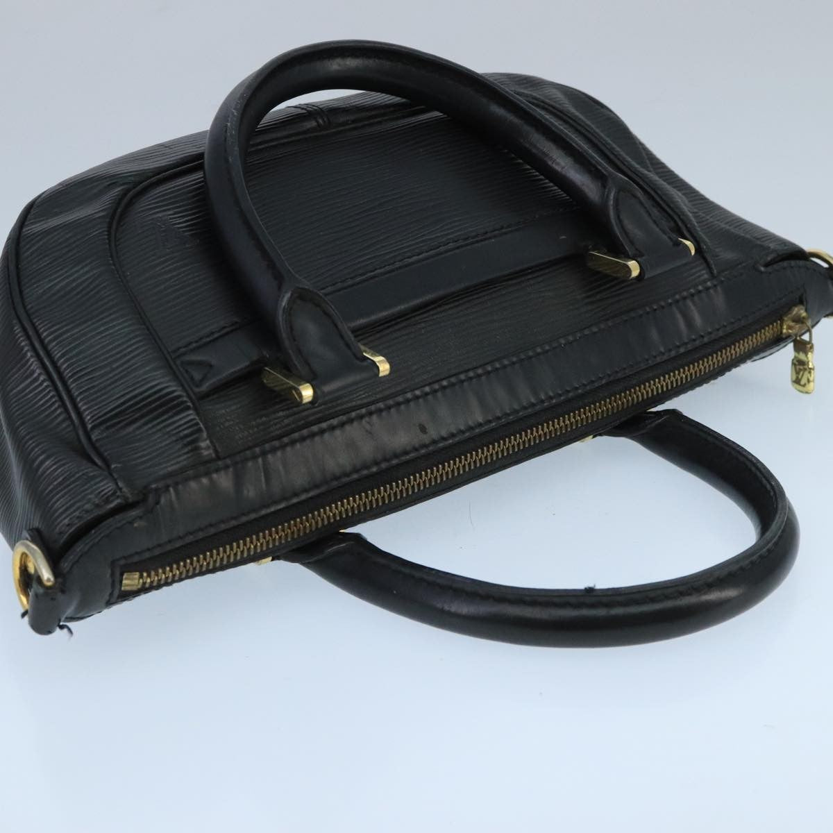 Louis Vuitton Dhanura Handbag Epi Leather, BLACK, LEATHER, Handbag