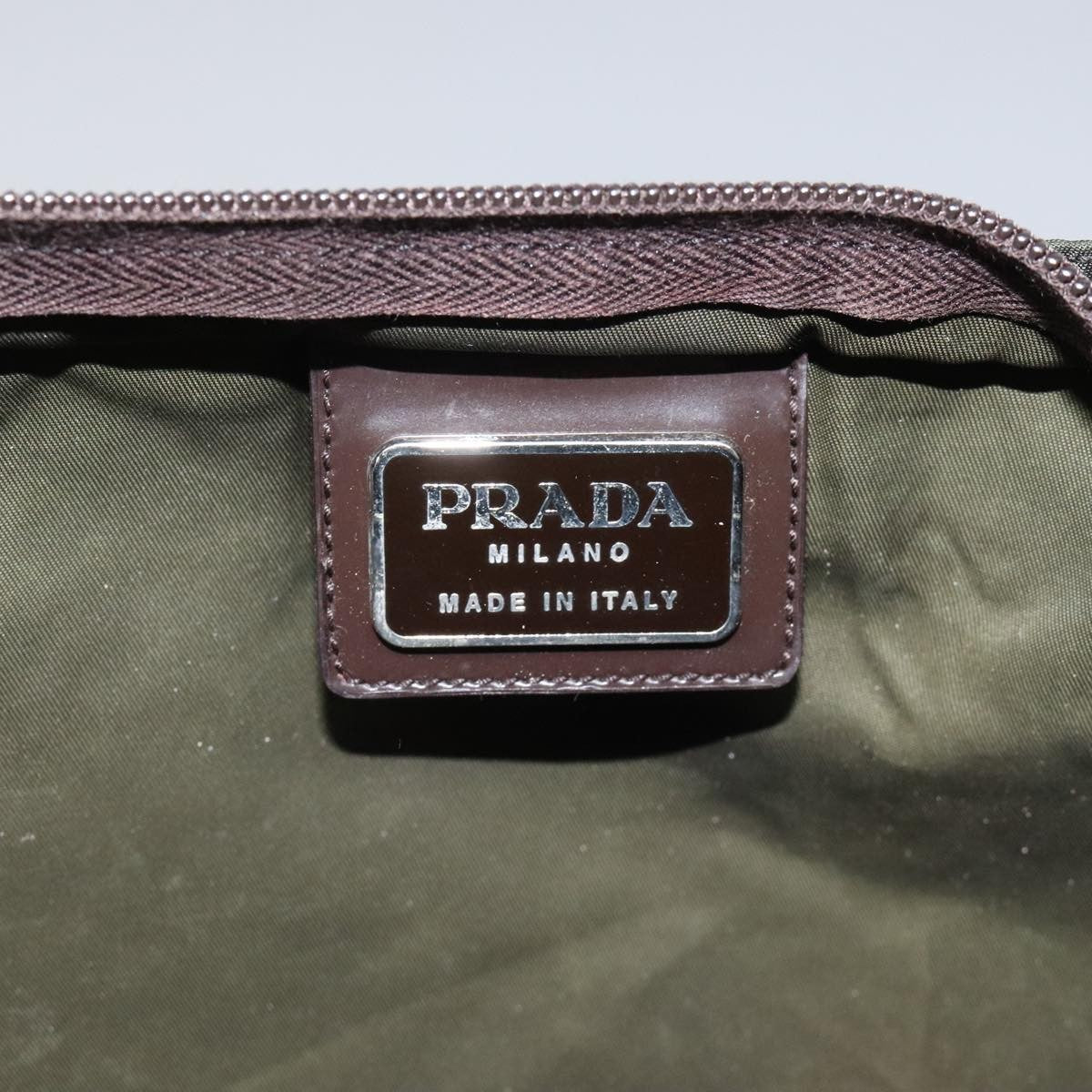 Prada Vintage Zip Tote Tessuto, KHAKI, NYLON, Tote bag
