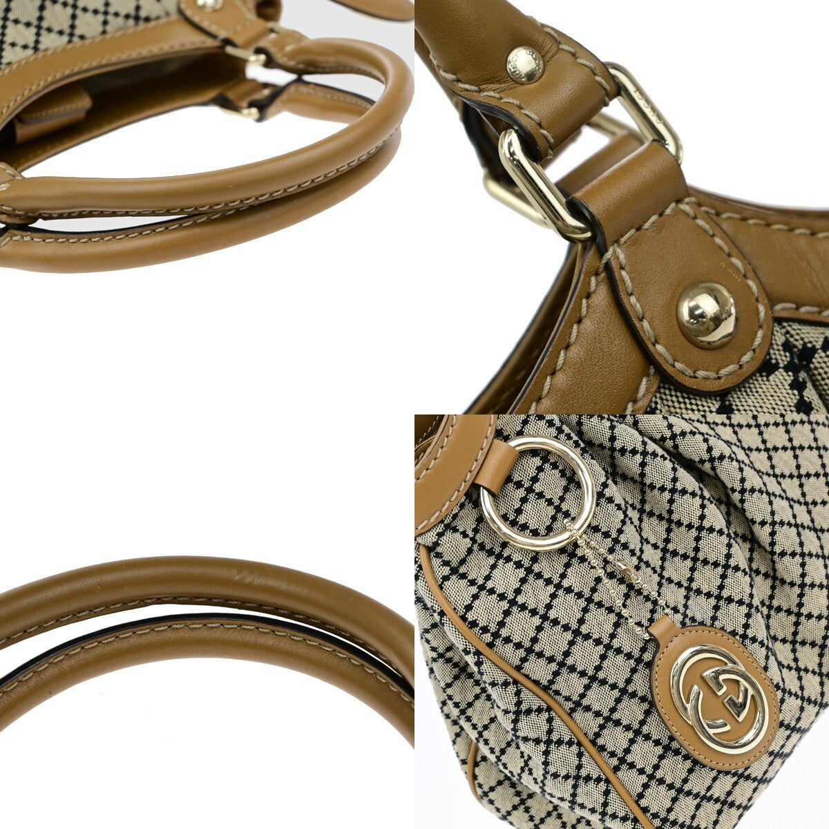Gucci Sukey Tote Diamante Canvas, BROWN, CANVAS, Shoulder bag